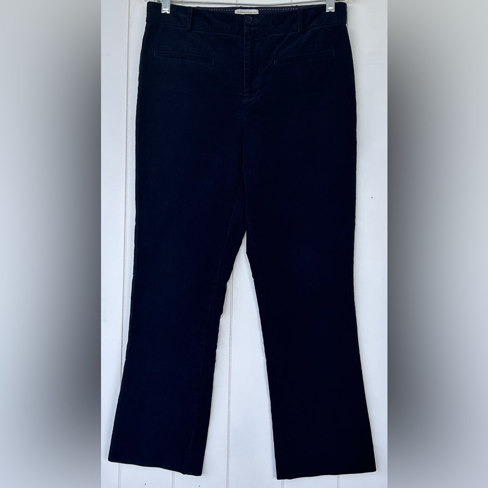 Anthropologie Essential Collection Corduroy Pants Navy Straight Leg Size 8